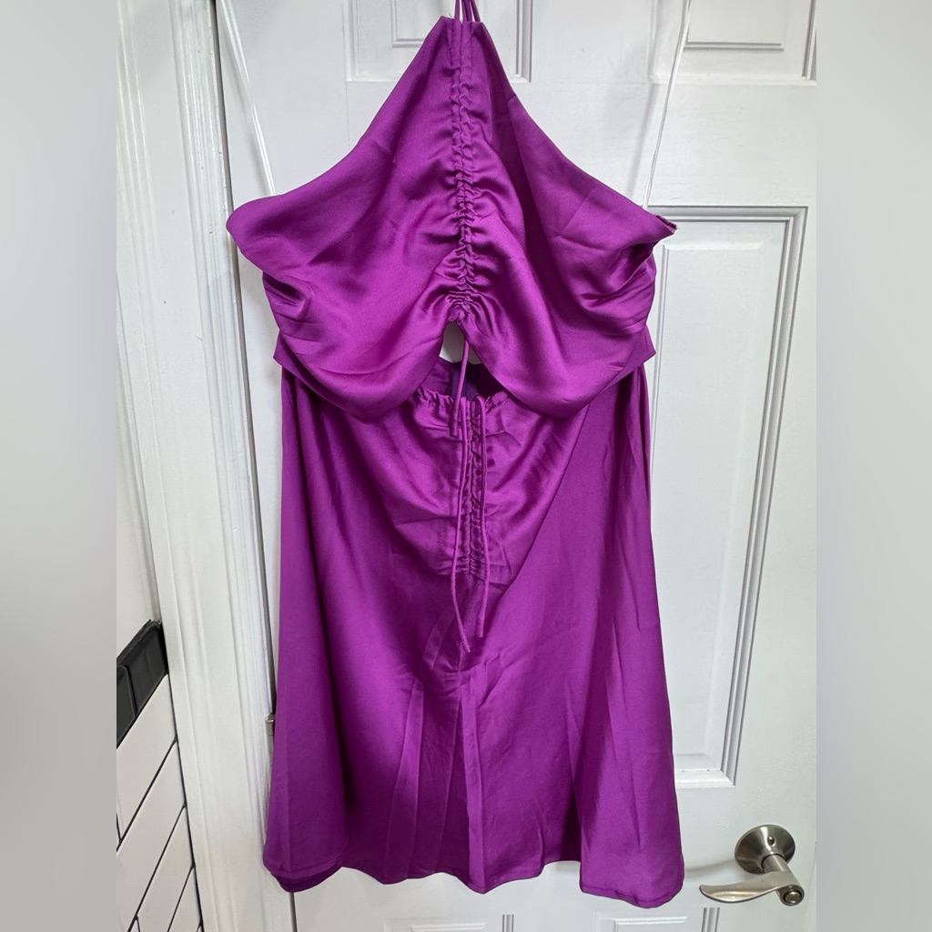 Vibrant Purple Halter Dress